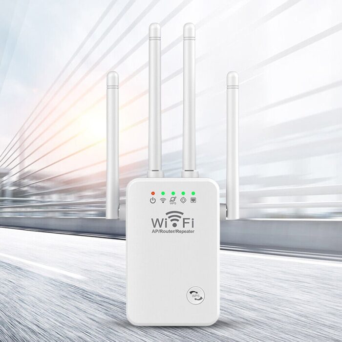 300Mbps WiFi Repeater Vezeték nélküli WIFI Extender 4 Antennával – WiFi Erősítő